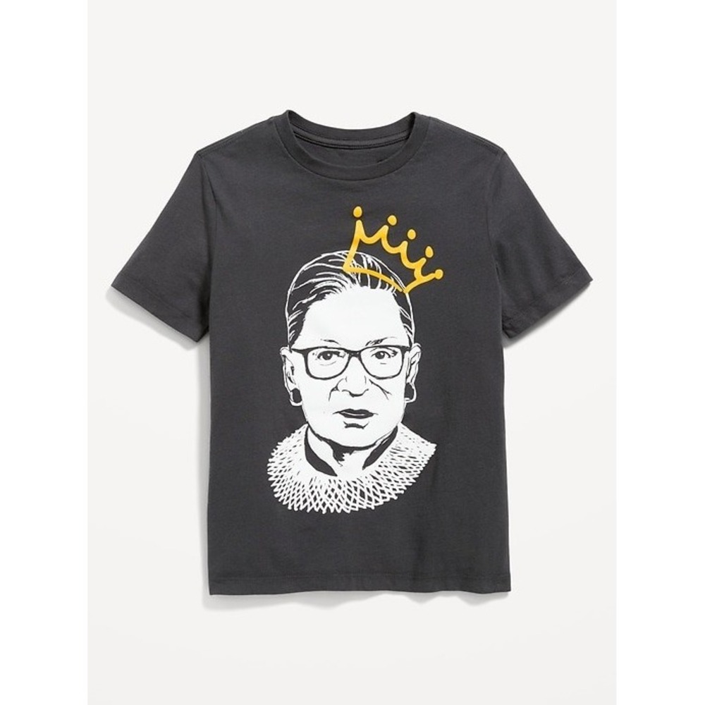 Old Navy Forever Me Ruth Bader Ginsburg RBG Crown Graphic Tee Gray Size XXL Tall